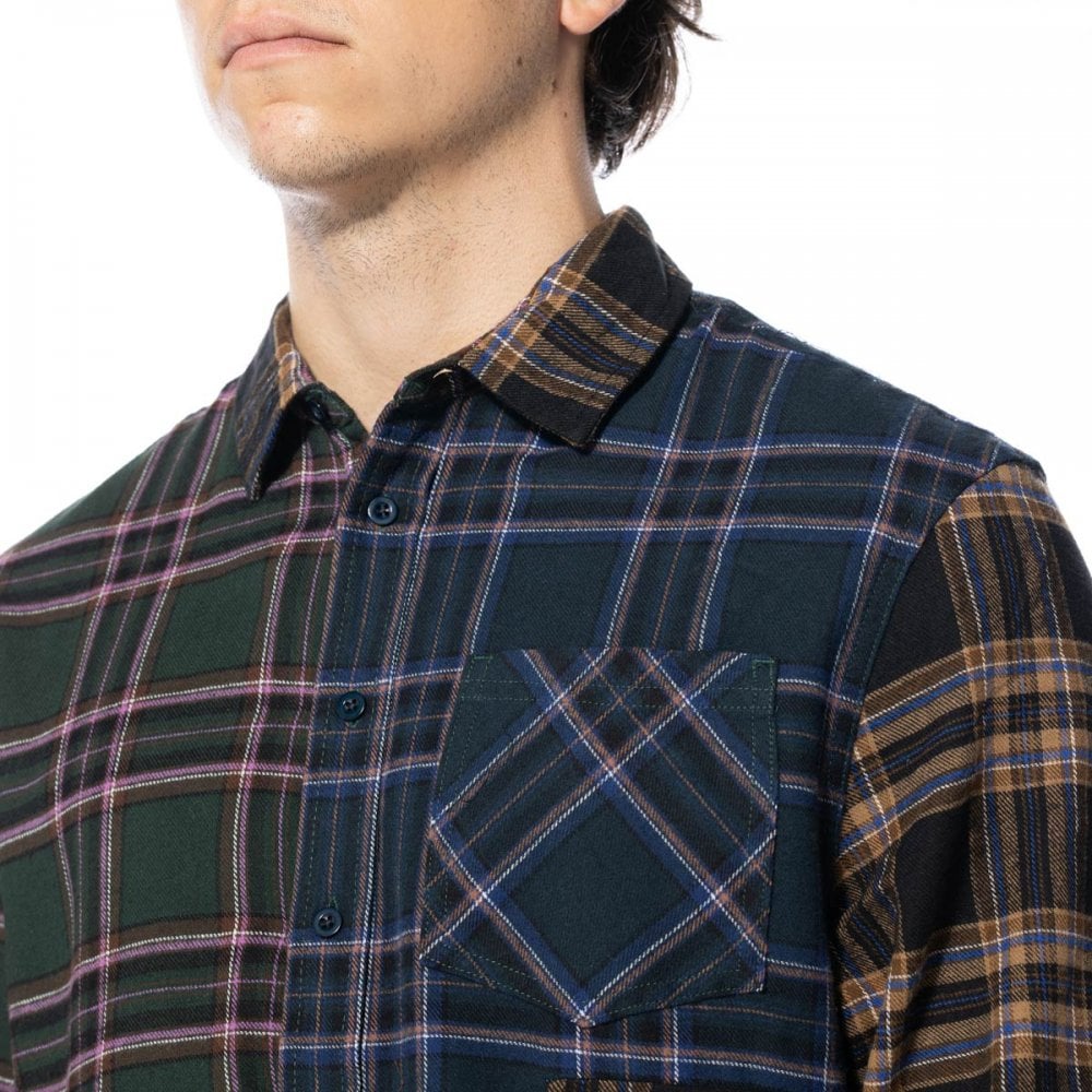 Patchwork Woven Long Sleeve