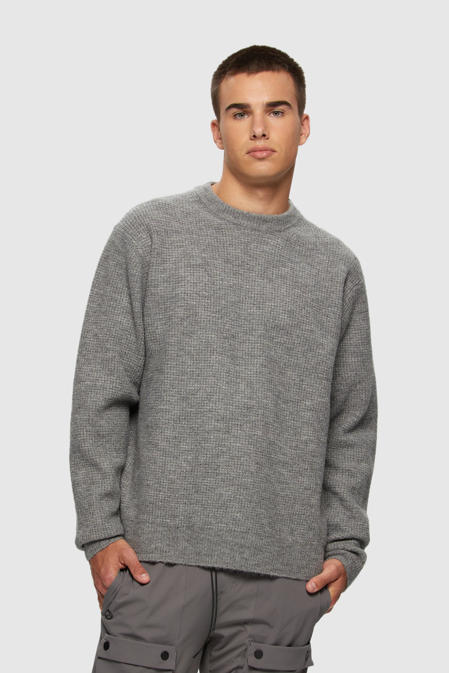 Brushed Knit Crew Sweater