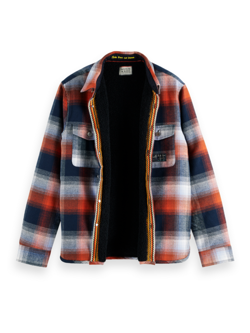 Teddy Lined Recycled Check Overshirt