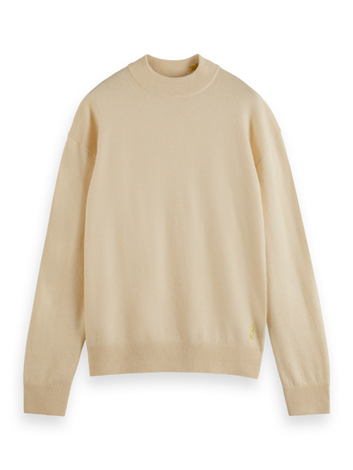 Recycled Dropped Shoulder Mock Sweater